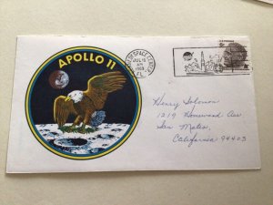 Apollo 11 Man on the Moon 1969 Moon Landing stamp cover   A13778