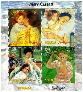 Somalia 2005 MARY CASSATT Paintings Sheet (4) Perforated Mint (NH)