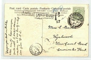 GB Glitter Card Chiswick Underpaid *Explanatory*  1907 {samwells} CG43