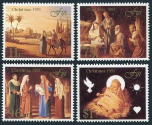 Fiji 649-652,MNH.Michel 644-647. Christmas 1991.Jesus,bird.