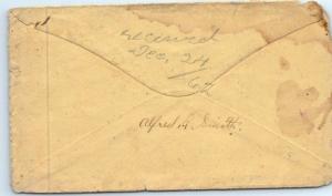 GOLDPATH: US cover, 1865, Scottsville NY, CV38_P12