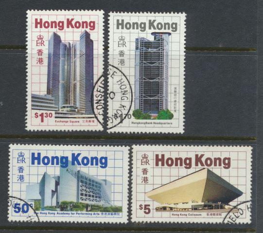 Hong Kong SG 503 - 506 set of 4  New Buildings Used  FD cancel