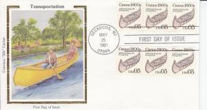 FDC: Silk, Transportation-Canoe, Sc #2453 (S10546)