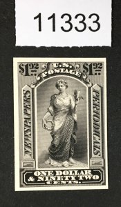 MOMEN: US STAMPS # PR24TC4a ATLANTA PLATE BLACK PROOF ON CARD $55 LOT #11333