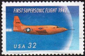 United States 3173 - Used -  32c 1st Supersonic Flight / X-1 (1997) (cv $0.30)