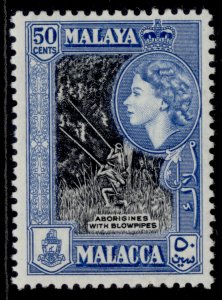 MALAYSIA - Malacca QEII SG46, 50c black & blue, LH MINT.