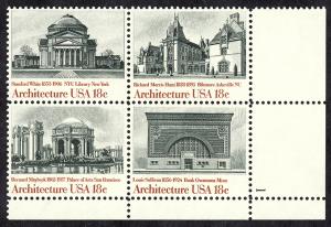 US 1931a MNH PB/4 LR 1 : : Architecture
