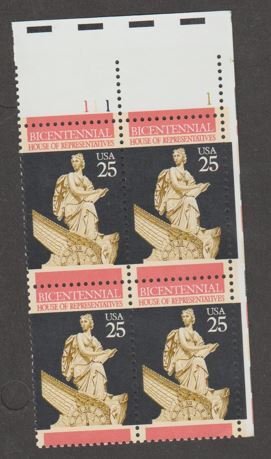 U.S. Scott #2412 House of Representatives Stamp - Mint NH Plate Block