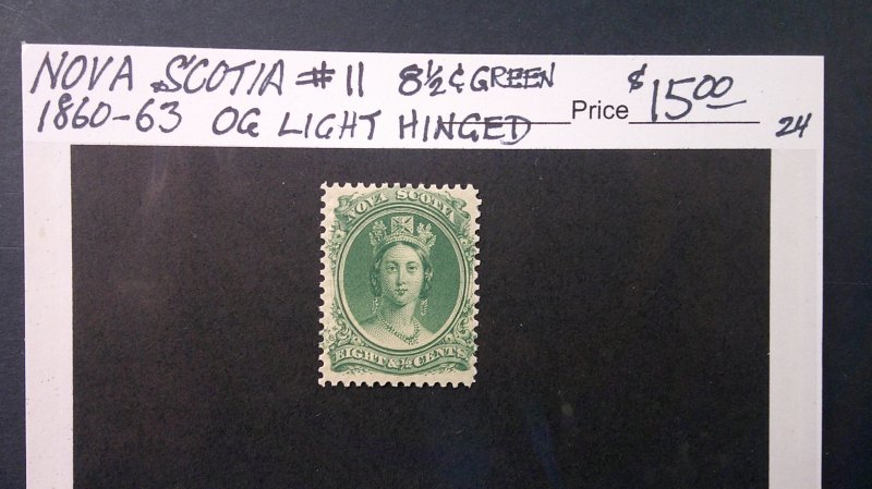 Nova Scotia 1860-1863 Scott# 11 F-VF OG Light Hinged