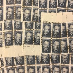 1773   John Steinbeck, Novelist.   25 MNH 15 cent plate blocks.   Issued in 1979