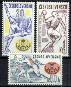 Czechoslovakia 1217-1219 MNH Sports Games Skating Skiing Zayix Stamps 0425S0122