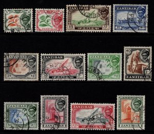 Zanzibar 1957 Definitives, Part Set to 2s [Used]