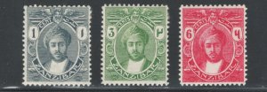 Zanzibar 1914 Sultan Khalifa bin Harub Scott # 141 - 143 MH (Short Set)