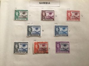 Gambia  folded album page  mounted mint & used  stamps A6332