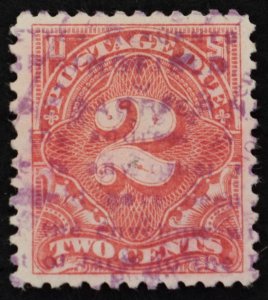 U.S. Used Stamp Scott #J30 2c Postage Due. XF - Superb. Purple Cancel. A Gem!
