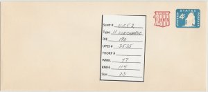 Scott# U552  Die 190  Type 11  Watermark 47 1  US envelope .