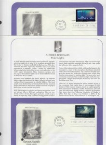 2007 Auroras polar Borealis Australis Sc 4203 4204 FDCs PCS info pages cachets