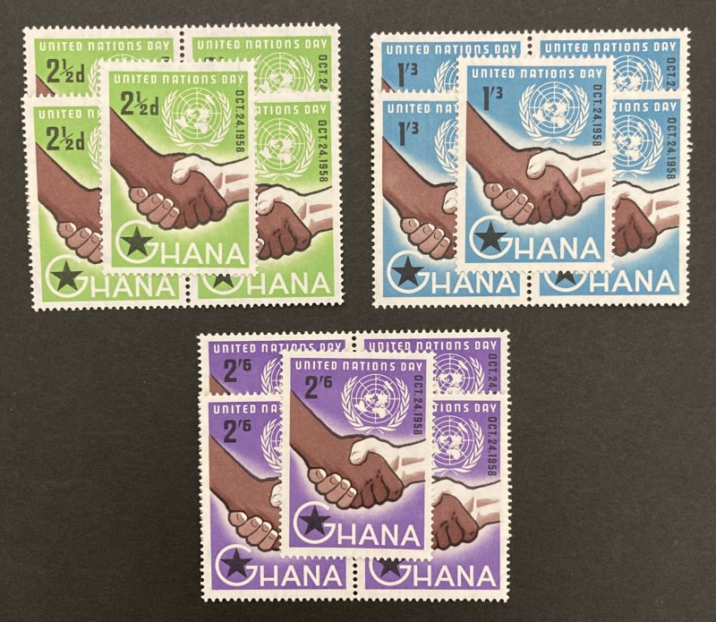 Ghana 1958 #36-8, Wholesale lot of 5, MNH,CV $3.75