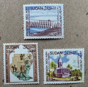 Sudan 1964 NY Worlds Fair, MNH. See note. Scott 167-169, CV $1.35