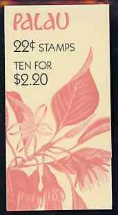 Booklet - Palau 1987 Flowers $2.20 booklet complete and v...