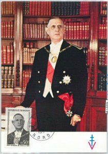 63519 - FRANCE - POSTAL HISTORY: MAXIMUM CARD 1971 - GENERAL DE GAULLE-