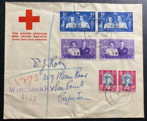 1947 Windhoek South West Africa Red Cross Society Cover To Capetown