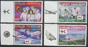 Central African Rep Stop Corona 2020 MNH Red Cross Medical Stamps Science