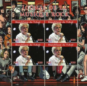 Chad Music Stamps 2020 MNH Roger Daltrey The Who Rock Music Famous People 4v M/S