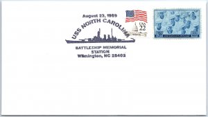 US SPECIAL EVENT COVER PICTORIAL CANCEL U.S.S NORTH CAROLINA BATTLESHIP MEMORIAL