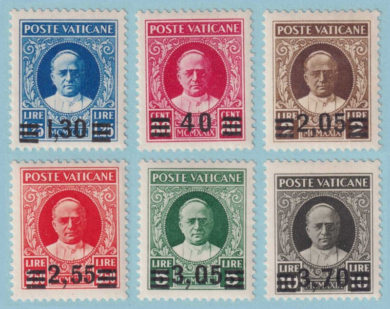 VATICAN CITY 35 - 40  MINT HINGED OG * SET - NO FAULTS VERY FINE! + CERT  P464