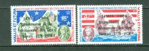 WALLIS AND FUTUNA 1978 US #205-206 SET MNH...$9.00