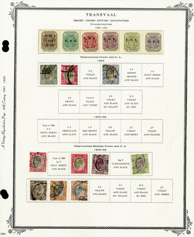 Transvaal Clean Mint 1800s to 1906 Stamp Collection