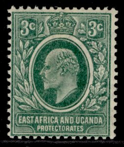 EAST AFRICA and UGANDA EDVII SG35, 3c grey-green, LH MINT. Cat £21.