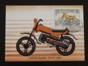 motorcycle Fantic maximum card Hungary 1985