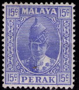 Malaya - Perak # 91A  Mint  VF  VLH  Cat $ 2.25