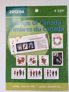 2012/04 Postage Stamps of Canada- Oct. - Dec. Unopened Mint