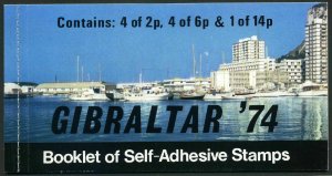 Gibraltar 309a booklet,MNH. Michel 310B-312B MH. UPU-100,1974.Pillar Boxes.