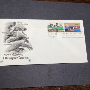 1980- SUMMER OLYMPIC GAMES SEP 28 1979 LOS ANGELES CA FIRST DAY COVER (FDC)