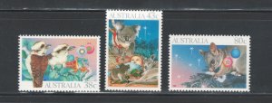 Australia 1990 Christmas Scott # 1194 - 1196 MNH