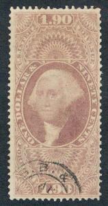 U.S. R80c USED $1.90 FOREIGN EXCHANGE, PERF, F-VF