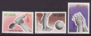 Aruba-Sc#B16-18- id5-unused NH semi-postal set-Child Welfare-1989-