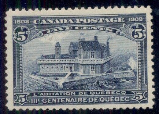 CANADA #99 5¢ dark blue, og, NH, VF, Miller certificate, Scott $210.00