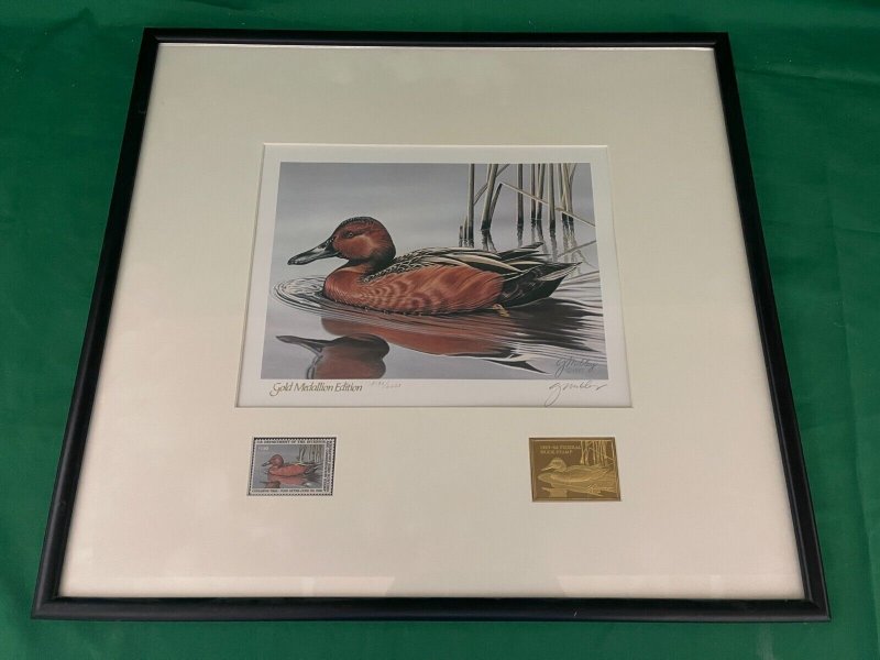 1985 RW52 Federal Duck Stamp Print Cinnamon Teal by Gerald Mobley