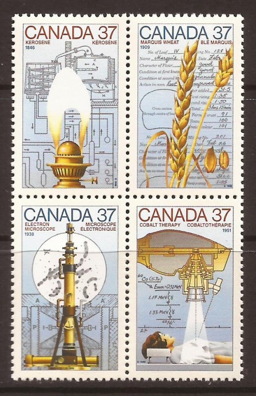 1988 Canada - Sc 1209a - MNH VF - Block of 4 - Science & Technology - 3