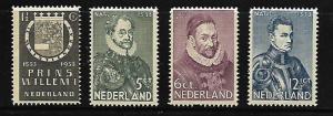 NETHERLANDS 196-199 MINT HINGED BIRTH OF WILLIAM 1ST SET OF 4 1933