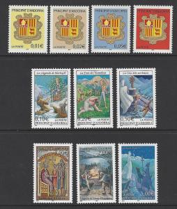 Andorra French 2002 Coat of Arms Legends VF MNH (545-54)