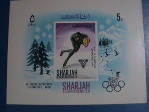 SHARJAH STAMP:-1968-  WINTER OLYMPICS -GRENOBLE'68- MINT NH  S/S SHEET.IMPERF: