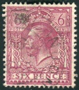 GB 1924 6d SG 426 Used KGV ORDINARY PAPER (002961)