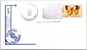 US SPECIAL EVENT COVE FIRST DAY OF OPENING THE STAMP POST AT DES PLAINES 1977