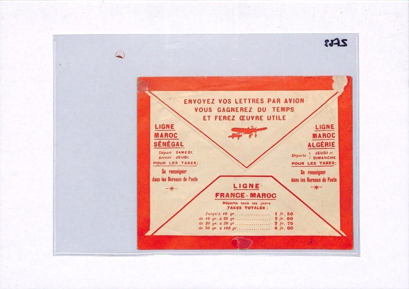 France Cols MOROCCO Cover Air Mail ESSI Advert Casablanca 1932 {samwells}ZF63